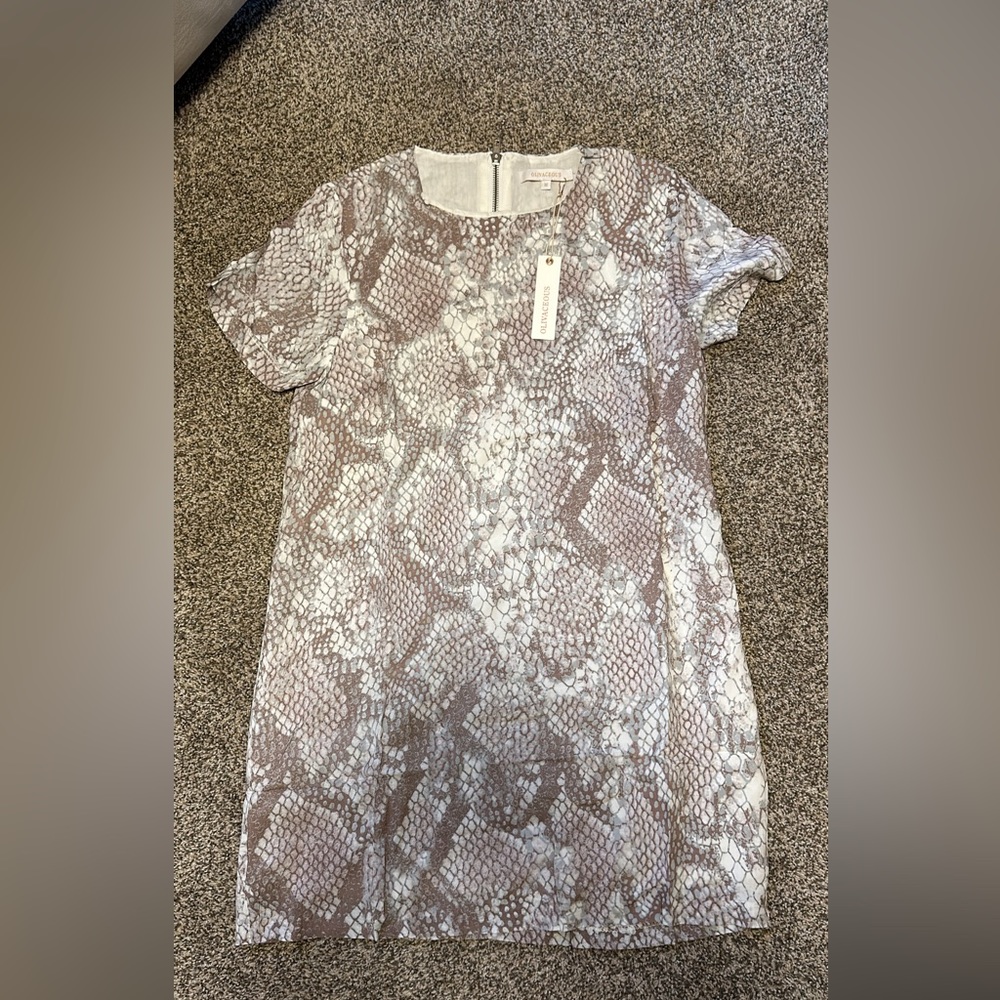 Olivaceous Snake Skin Dress